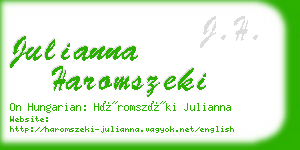 julianna haromszeki business card